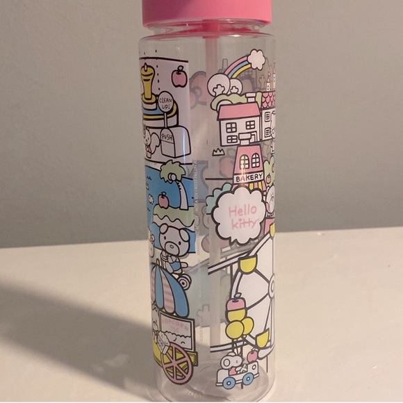 Licensed Hello Kitty Water Bottle with Straw - Picture 2 of 4